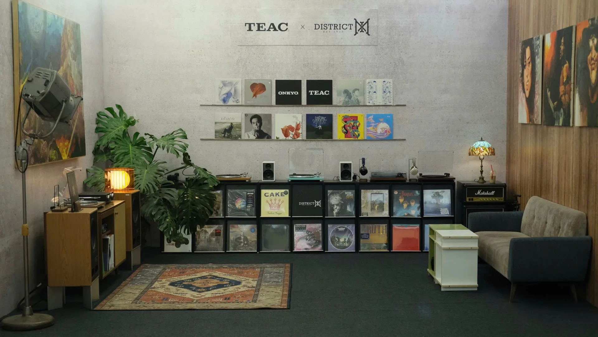 Không gian District M tại P.H.E Show 2026 - căn phòng nghe HIFI RETRO hoàn thiện