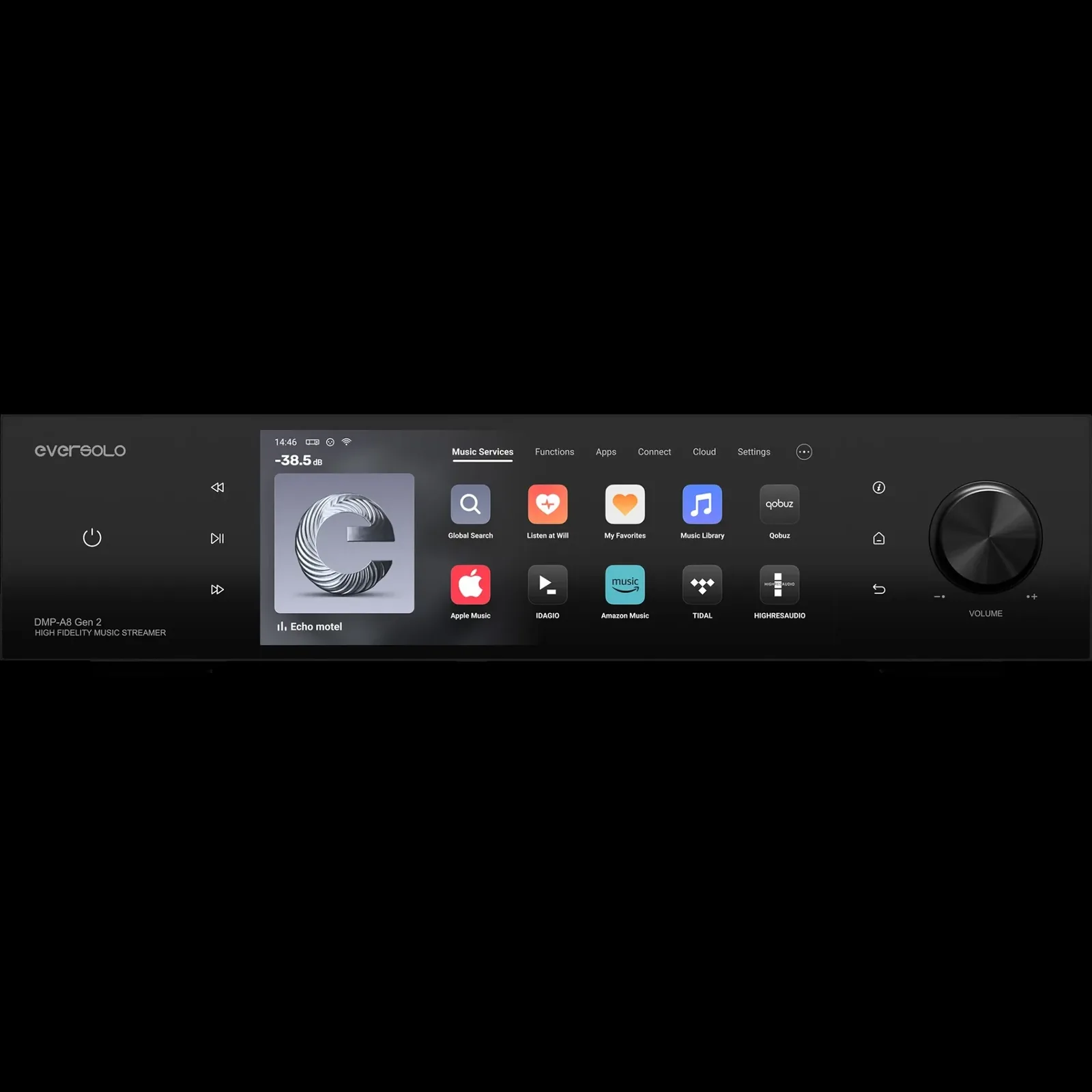 Eversolo DMP-A8 Gen 2 - streamer DAC preamp mặt trước tại District M